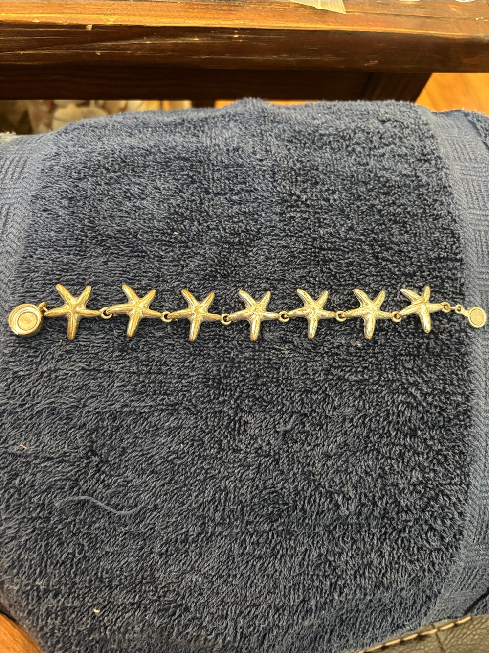 Silver Starfish Link Bracelet - Beachy Charm